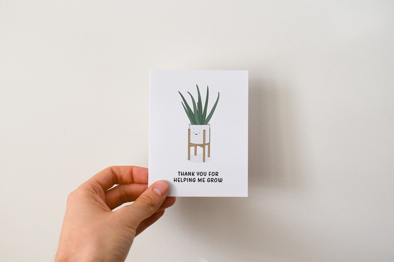 Funny Thank You Card for Plant Lover, Botanical Teacher Appreciation Gift image 7