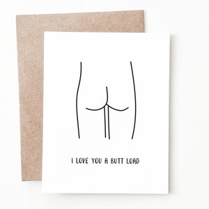 Funny Butt Anniversary Card, Anniversary Gift for Boyfriend or Girlfriend
