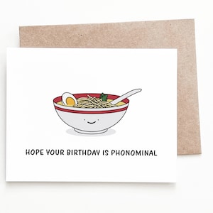 Funny Pho Birthday Card, Pho Bowl Birthday Gift