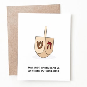 Carte drôle de Hanoucca, carte-cadeau Dreidel Hanoucca
