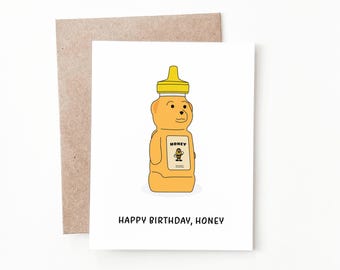 Sweet and Simple Honey Birthday Card