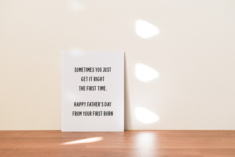 Funny Fathers Day Card, Oldest First Child Card for Dad image 5