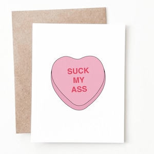 Funny Candy Heart Valentines Day Card, Candy Heart Valentines Gift