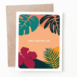Passez une belle journée, carte de remerciement, carte de voeux positive pour lui ou elle