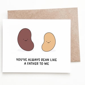 Carte de fête des pères Funny Bean pour papa, cadeau pour papa