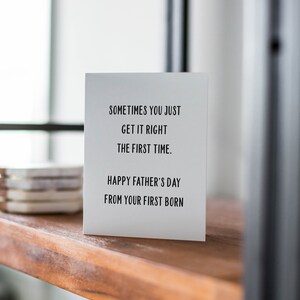 Funny Fathers Day Card, Oldest First Child Card for Dad image 6