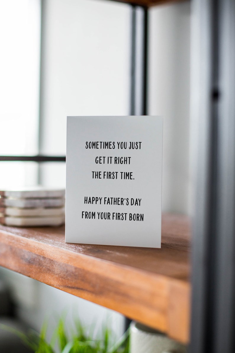 Funny Fathers Day Card, Oldest First Child Card for Dad image 6