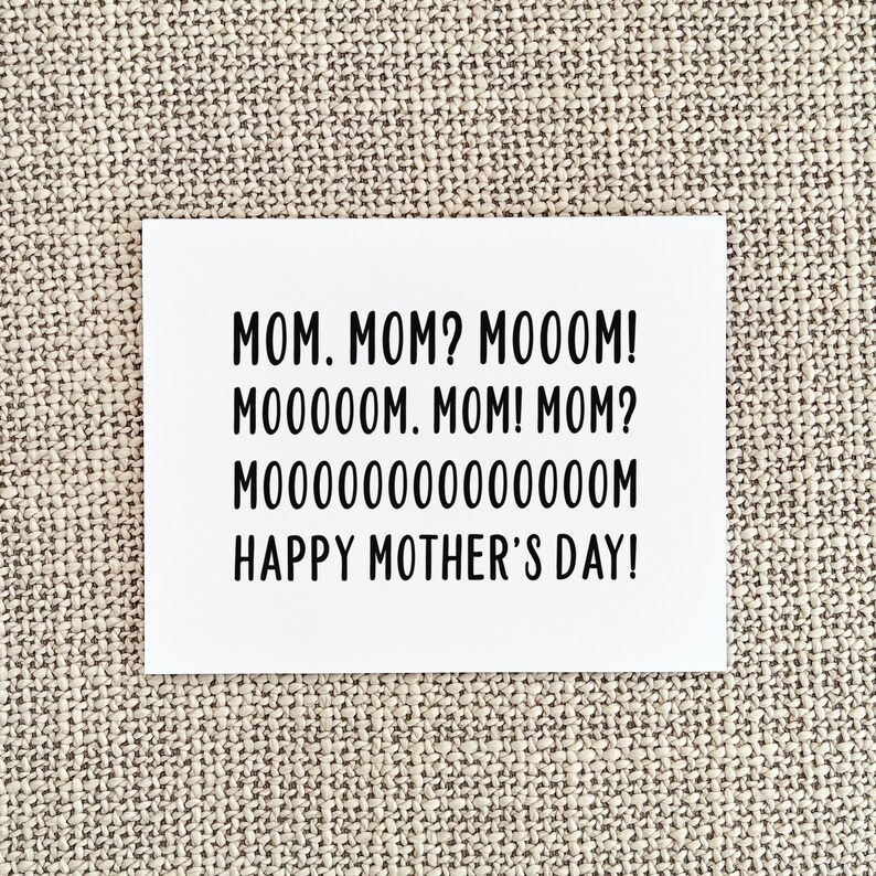 Funny Mothers Day Card, Where's Mom Card for Mom image 4