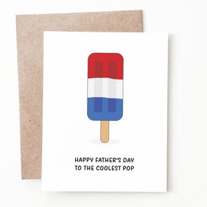 Carte de fête des pères amusante, cadeau pop cool pour papa