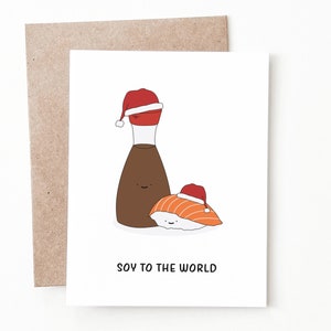 Lustige Sushi Weihnachtskarte, Sojasauce Weihnachtsgeschenk für Sie und Ihn