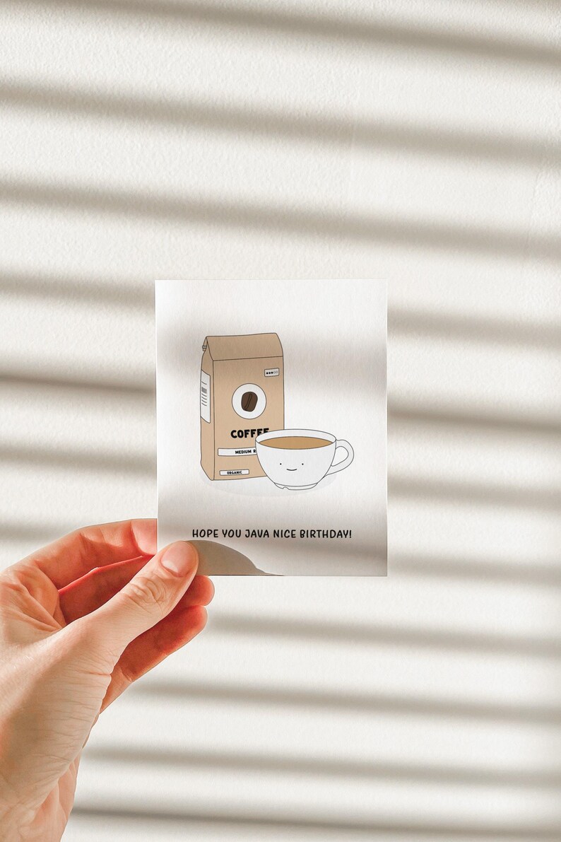 Java Nice Birthday Coffee Lover Birthday Card - Etsy