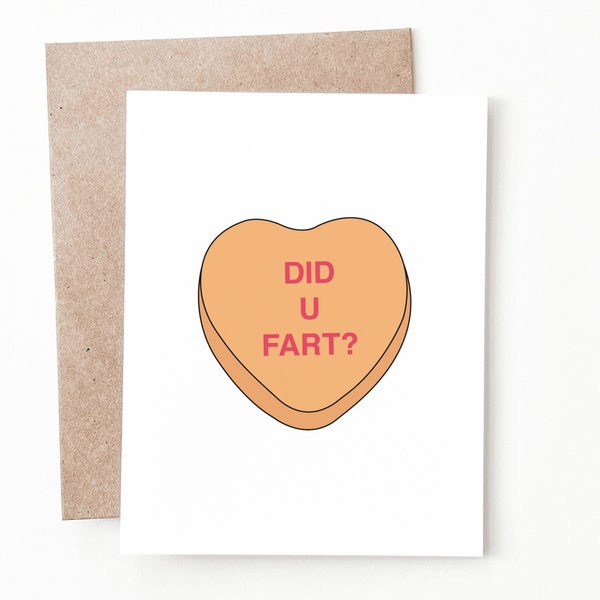 Funny Candy Heart Valentines Day Card, Candy Heart Valentines Gift