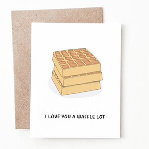 Carte d'anniversaire drôle de gaufre, cadeau d'anniversaire de gaufre pour petit ami ou petite amie