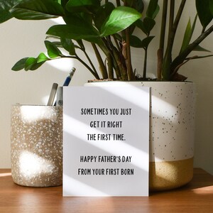 Funny Fathers Day Card, Oldest First Child Card for Dad image 8