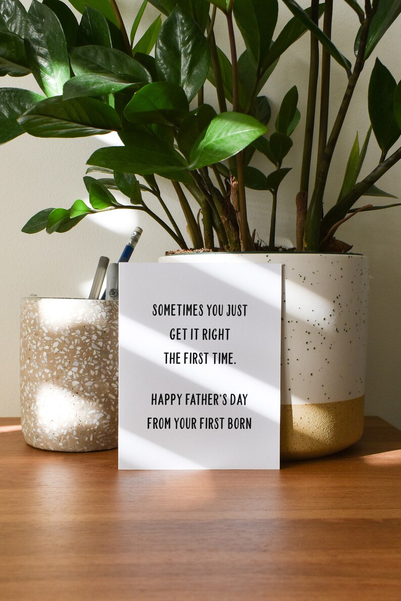 Funny Fathers Day Card, Oldest First Child Card for Dad image 8