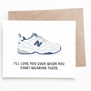 Funny Old Man Shoes Anniversary Card, Anniversary Card for Husband or Boyfriend