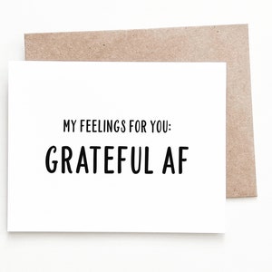 Funny Thank You Card, Thank You Gift for Him or Her