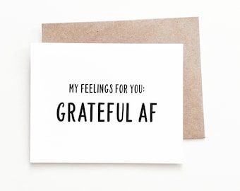 Funny Thank You Card, Thank You Gift for Him or Her