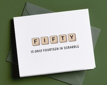 50th Birthday You're Younger in Scrabble Birthday Card