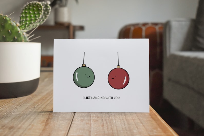 Funny Christmas Card Christmas Ornament Pun Holiday Card Etsy