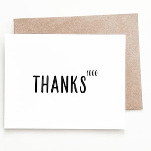Carte de remerciement amusante, cadeau de remerciement, carte de voeux pour lui ou elle