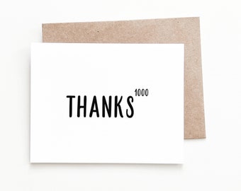Carte de remerciement amusante, cadeau de remerciement, carte de voeux pour lui ou elle