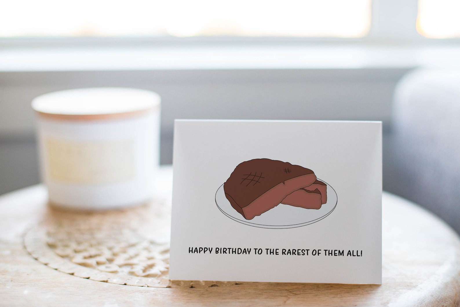 Funny Steak Birthday Card Birthday Gift for Dad or Boyfriend Etsy