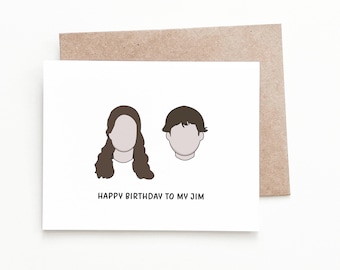 The Office Birthday Card, Jim and Pam Birthday Gift for Boyfriend or Husband