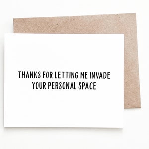 Carte d'anniversaire drôle d'espace personnel, cadeau d'anniversaire pour lui ou elle