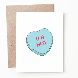 Carte de Saint-Valentin coeur bonbon drôle, cadeau Saint-Valentin coeur bonbon