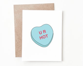 Funny Candy Heart Valentines Day Card, Candy Heart Valentines Gift