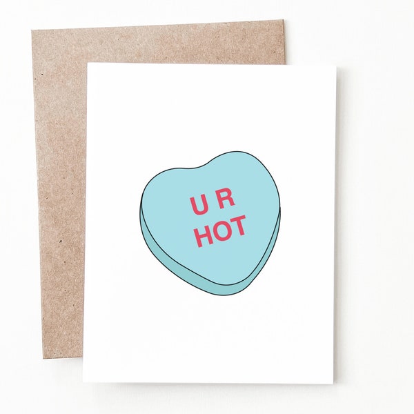 Funny Candy Heart Valentines Day Card, Candy Heart Valentines Gift