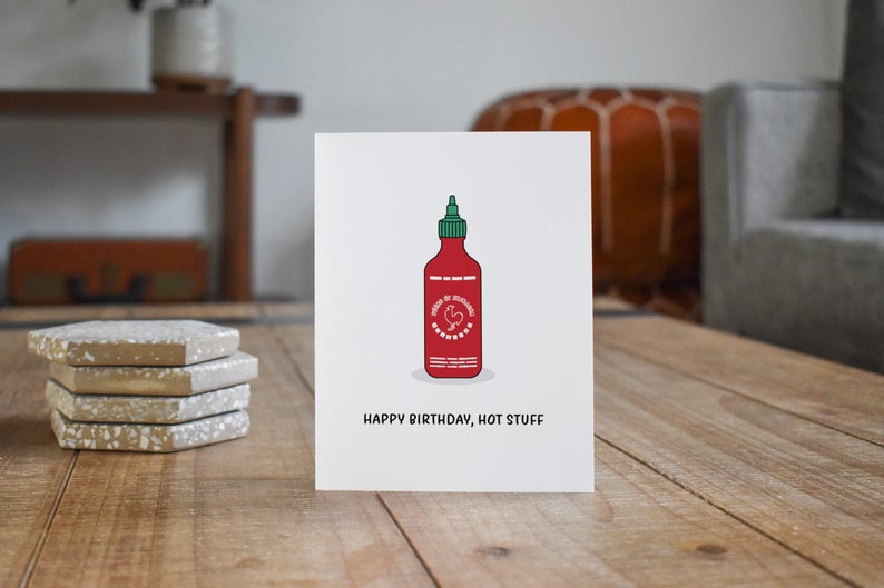 Funny Birthday Card for Hot Sauce Lover Spicy Birthday Gift Etsy