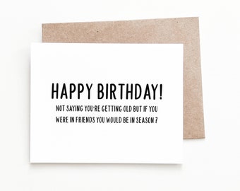 Carte d'anniversaire 30 ans amusante, cadeau d'anniversaire de 30 amis pour lui ou elle