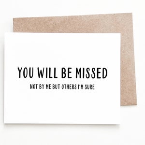 Funny Coworker Card, Funny Coworker Leaving Gift for Him or Her