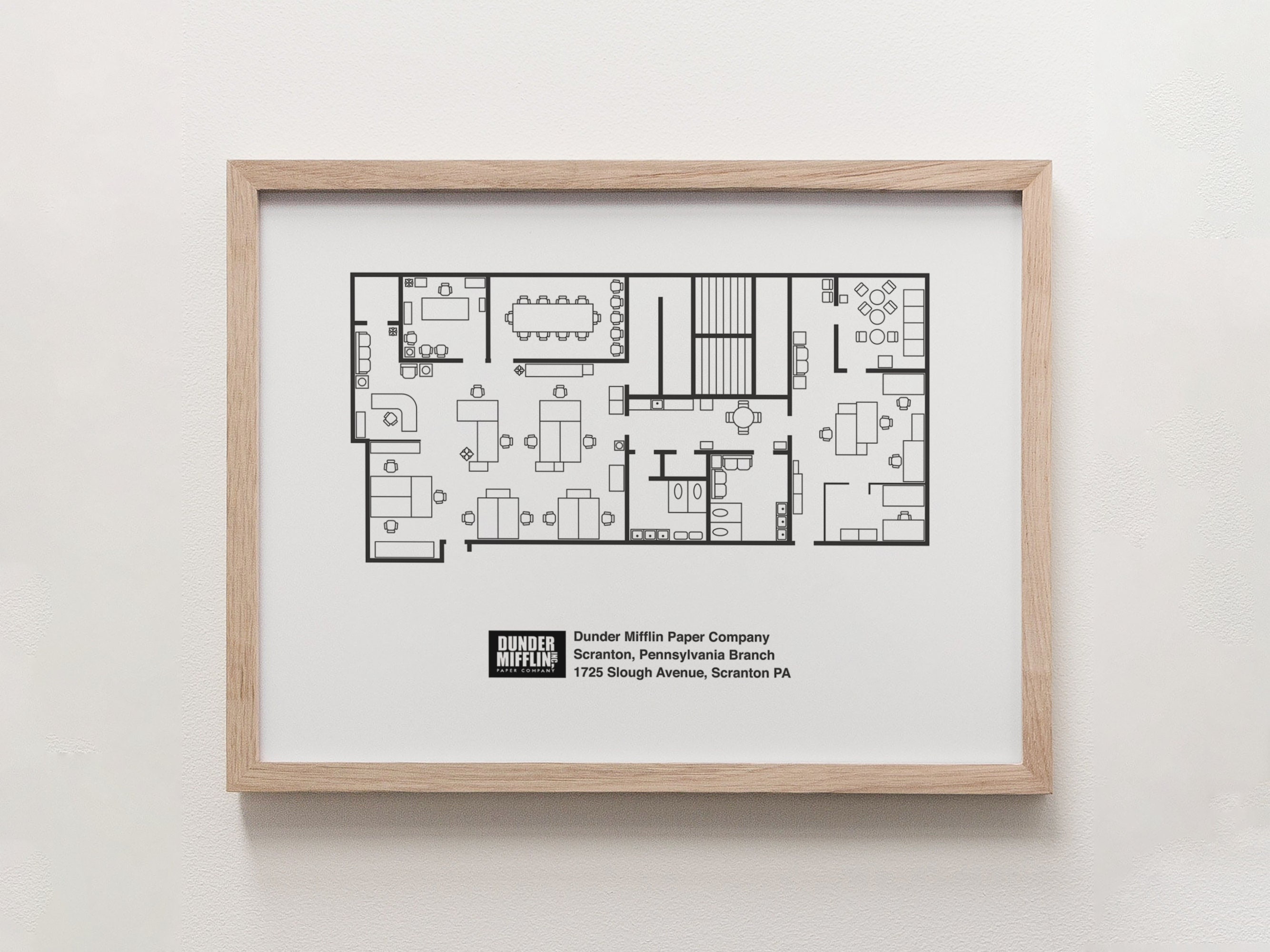 Dunder Mifflin Floor Plan Art Board Print for Sale by zoeandsons