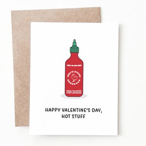 Funny Valentines Day Card for Hot Sauce Lover, Spicy Valentines Gift