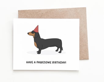 Funny Dog Birthday Card, Pet Birthday Gift for Him or Her