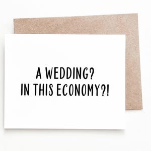 Funny Wedding Card - Economy Greeting Card