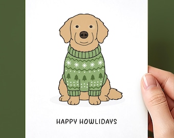 Happy Howlidays Dog Christmas Card