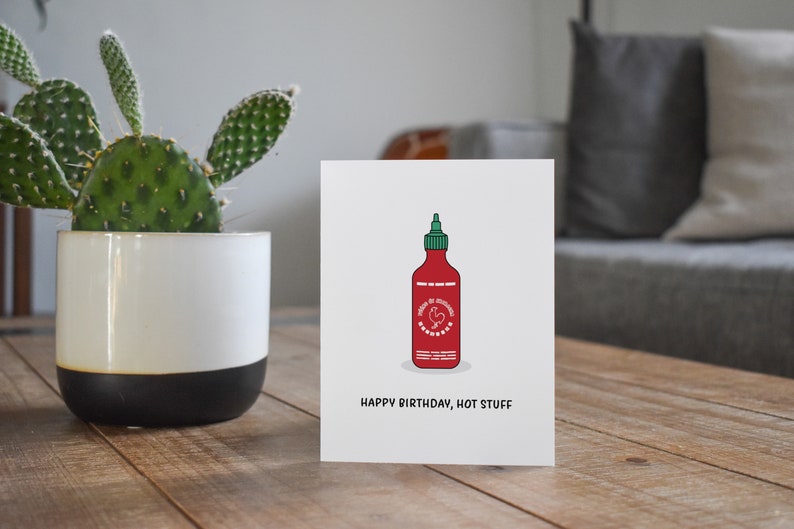 Funny Birthday Card for Hot Sauce Lover Spicy Birthday Gift Etsy