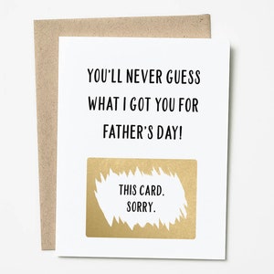 Funny Scratch Off Fathers Day Card, Fathers Day Gift for Dad