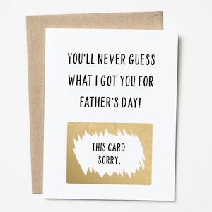 Funny Scratch Off Fathers Day Card, Fathers Day Gift for Dad