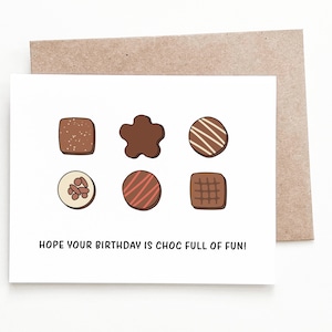 Carte d'anniversaire chocolat drôle, cadeau d'anniversaire mignon pour lui ou elle