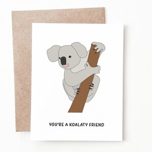 Carte drôle de koala, carte drôle juste parce que pour un ami
