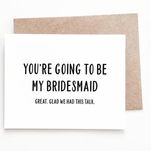 Funny Bridesmaid Card, Bridesmaid Proposal Wedding Gift