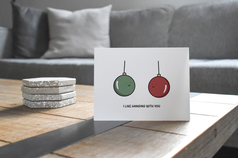 Funny Christmas Card, Christmas Ornament Pun Holiday Card image 7