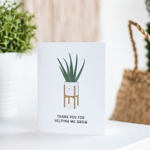 Funny Thank You Card for Plant Lover, Botanical Teacher Appreciation Gift image 3