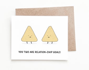 Funny Chip Wedding Card, Wedding Gift for Bride and Groom