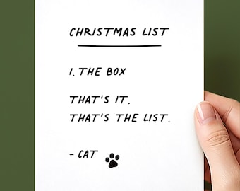 Just The Box Cat Christmas Card